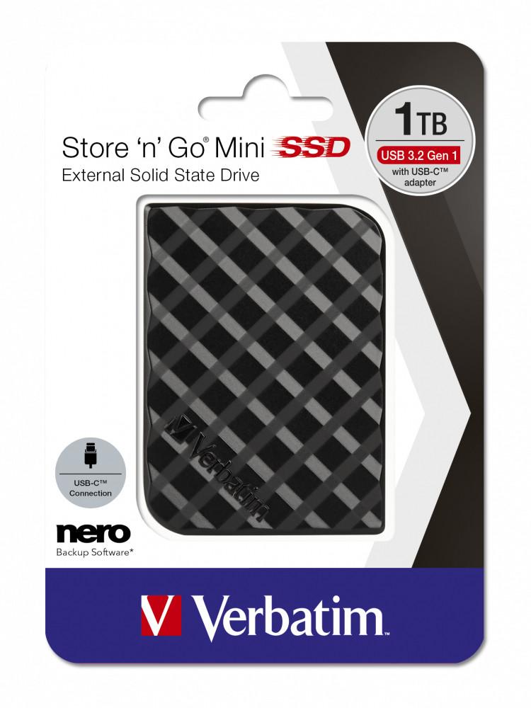 Store 'n' Go Mini 1TB, USB 3.2 Gen 1, Schwarz Externe SSD-Festplatte