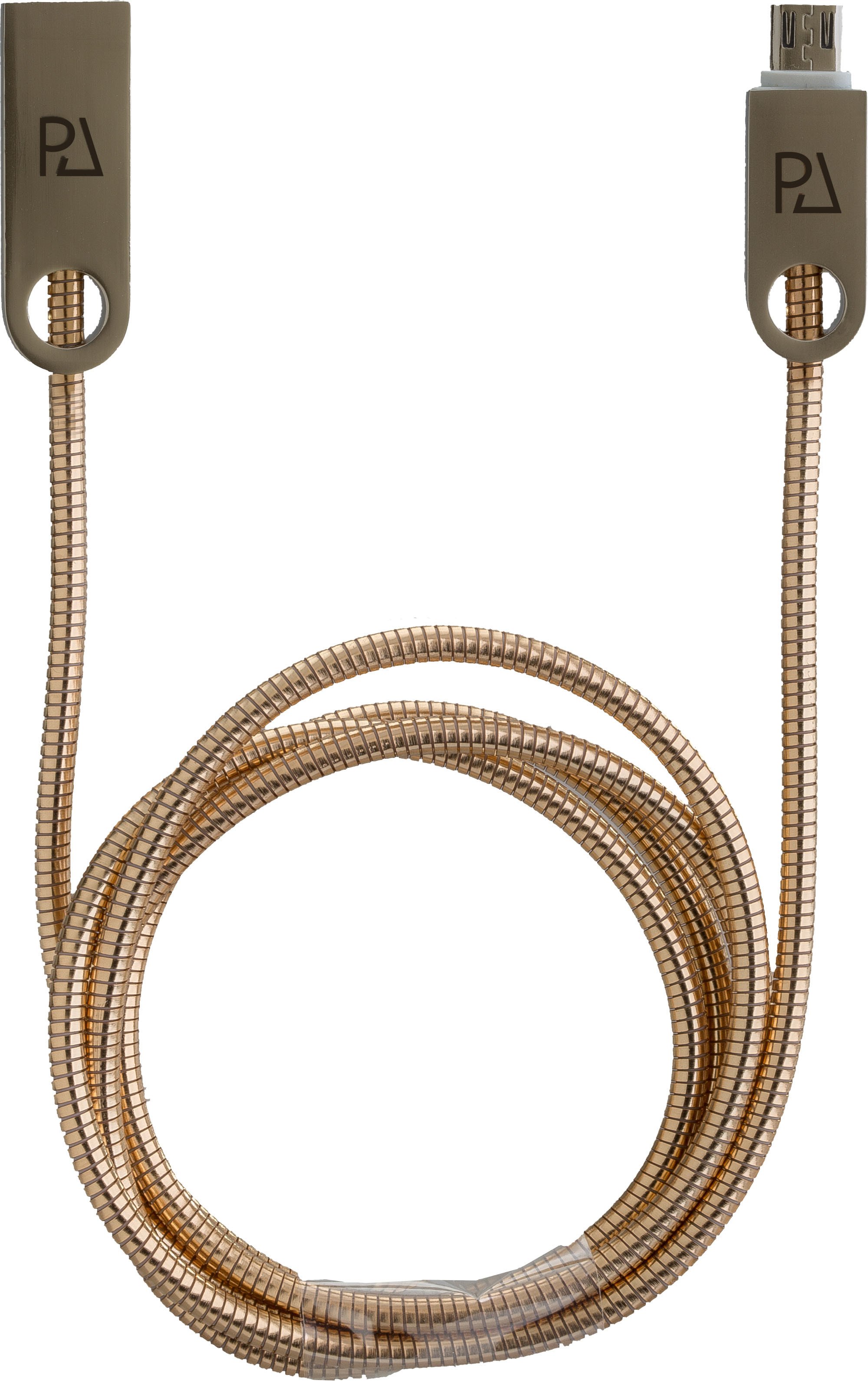 USB Data Cable METAL HIGH END Micro-USB Gold mit Sync- und Ladefunktion