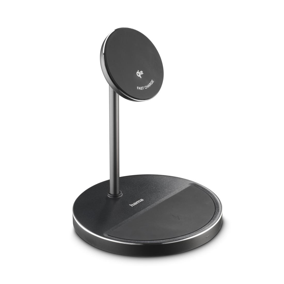 Kabelloses Qi2-Ladegerät, induktiv Schnellladen, 2in1-Ladestation, 15 W (00201738)