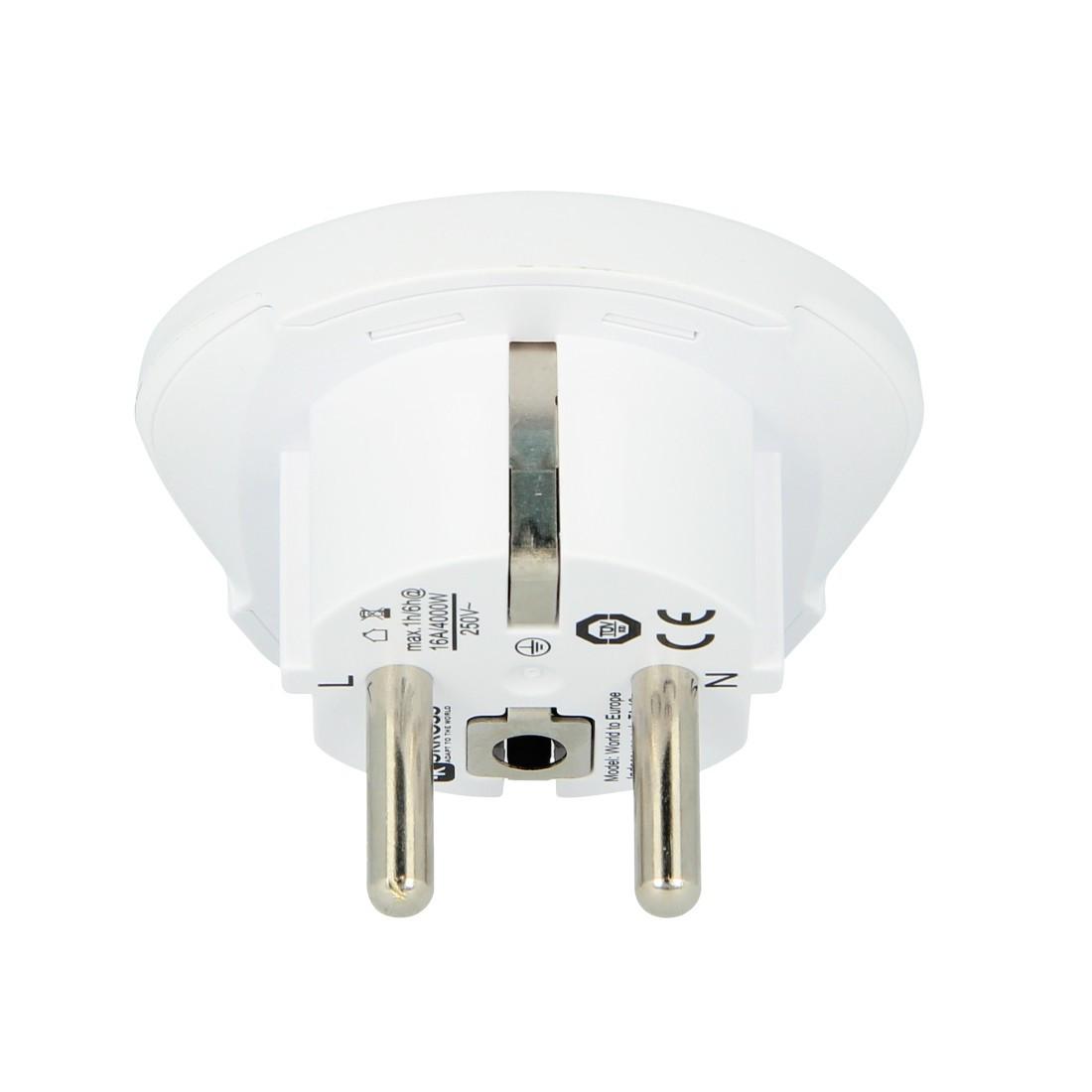 Reisestecker "World to Europe" (Bulk Ware), Weiß (00186723)