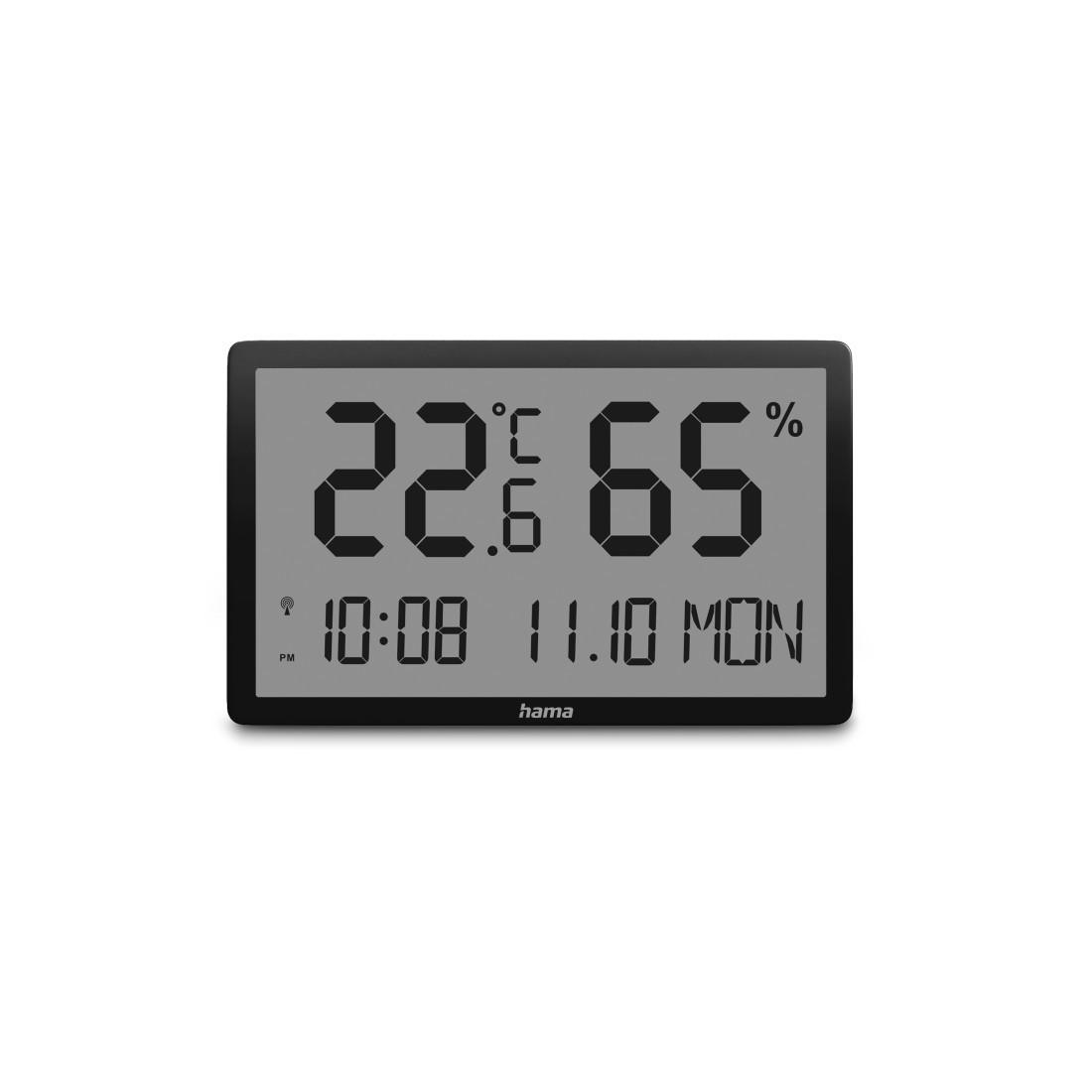 Thermometer und Hygrometer "Lombok", digital, für innen, Schwarz (00222232)