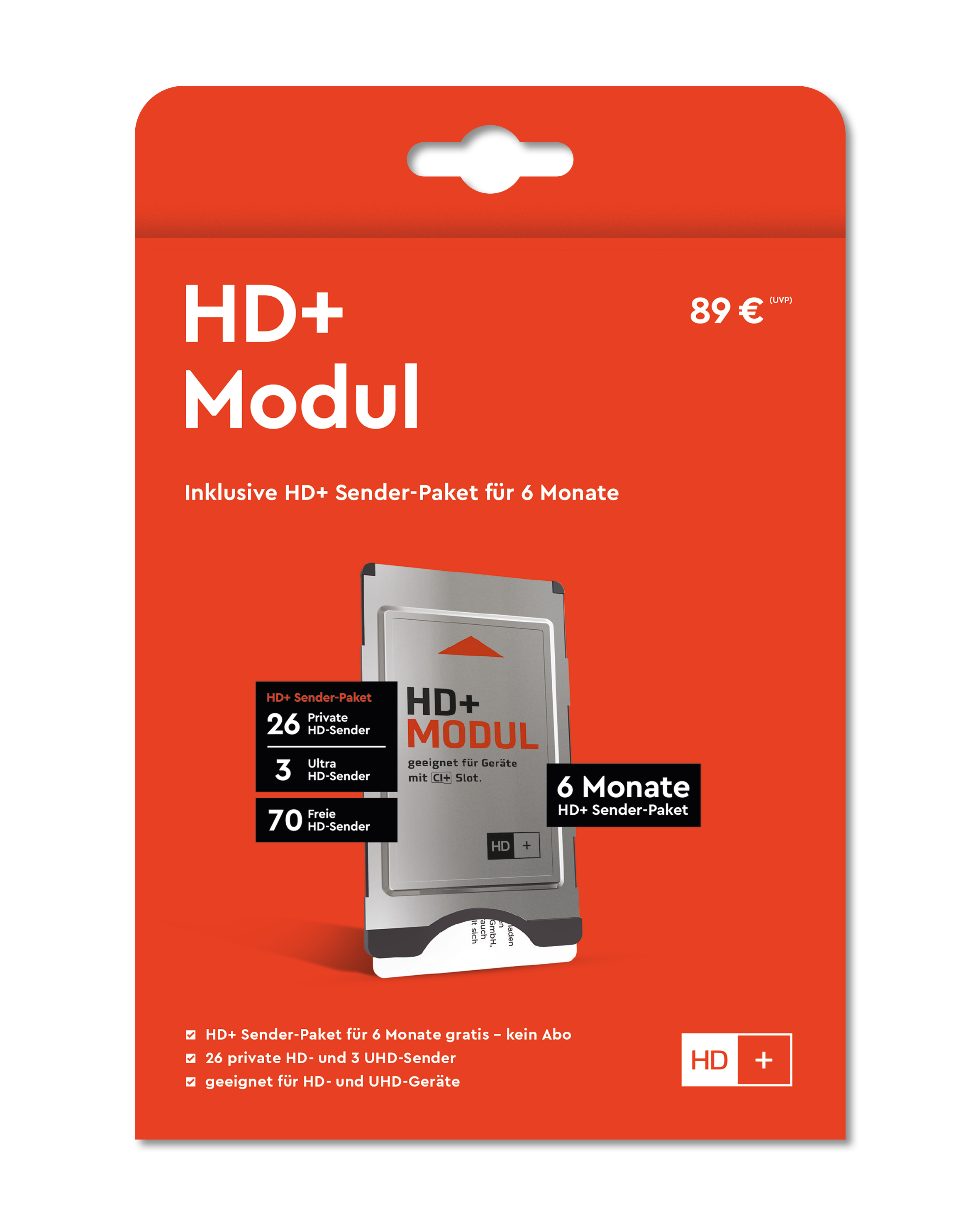 HD+ Modul inkl. 6 Monate HD+ Sender-Paket