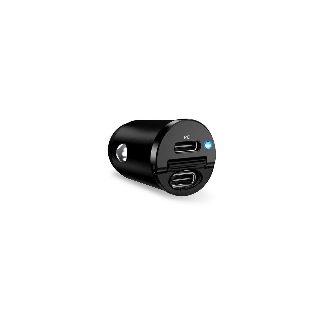 Mini Car Charger 2 Port USB-C Fast Charging and Power Delivery 30W Autoladegerät