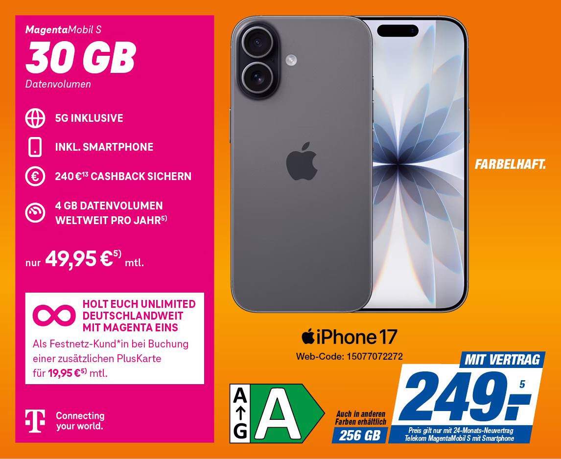 iPhone 17 mit Telekom MagentaMobil S