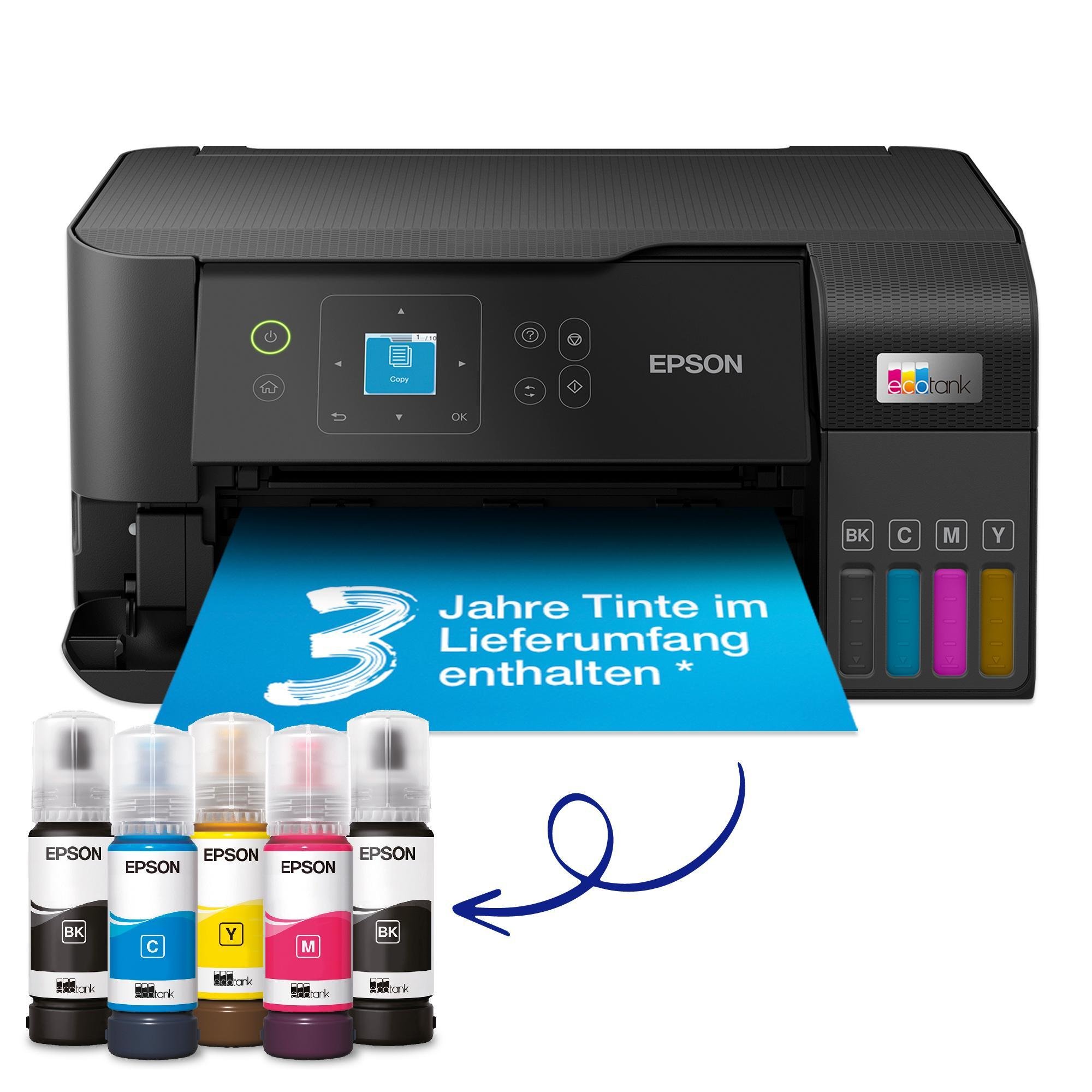 EcoTank ET-2840 A4-Multifunktions-Wi-Fi-Drucker, mit Tinte für bis zu 3 Jahre