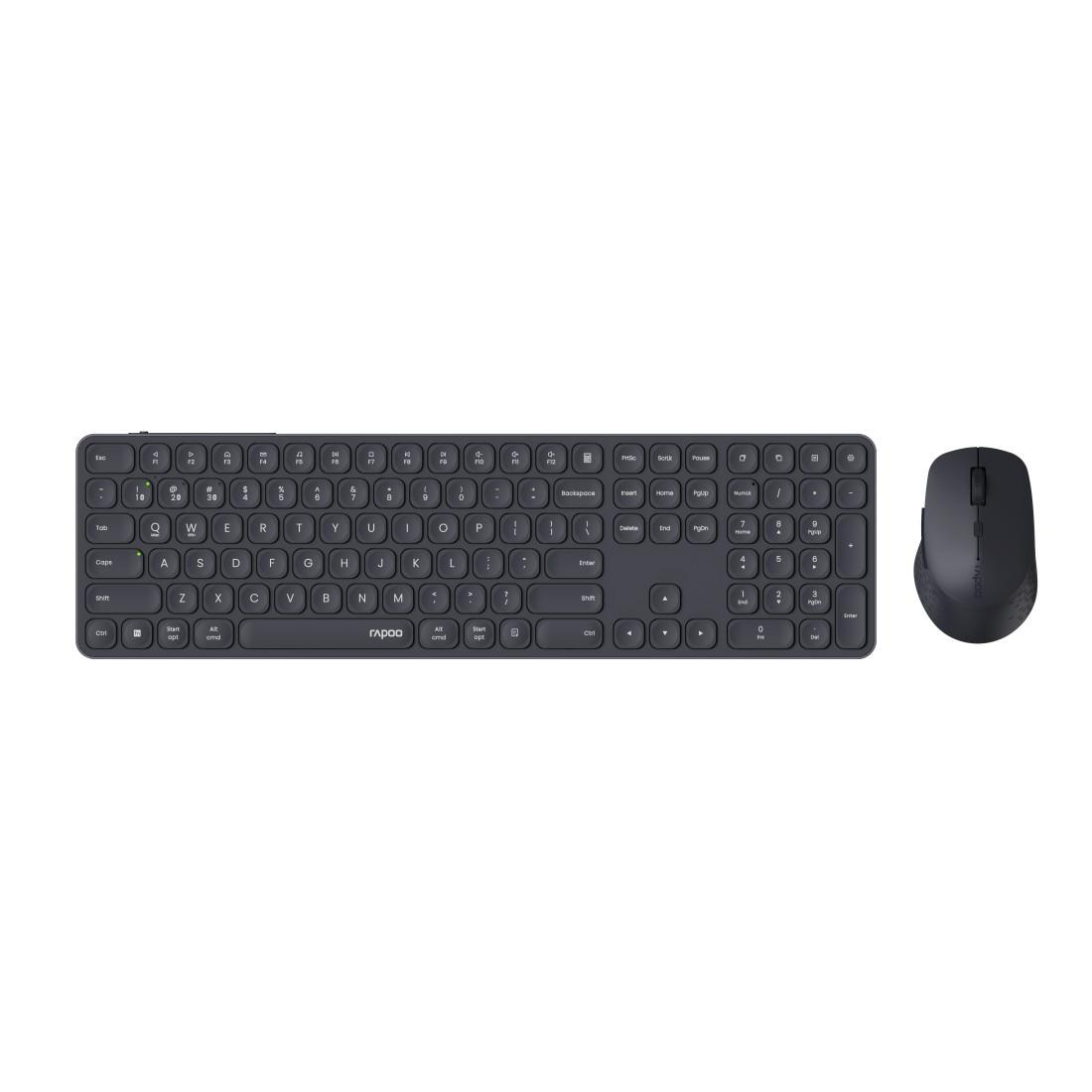 Kabelloses Multimodus-Deskset 9810M, QWERTZ, Dunkelgrau (00228039)