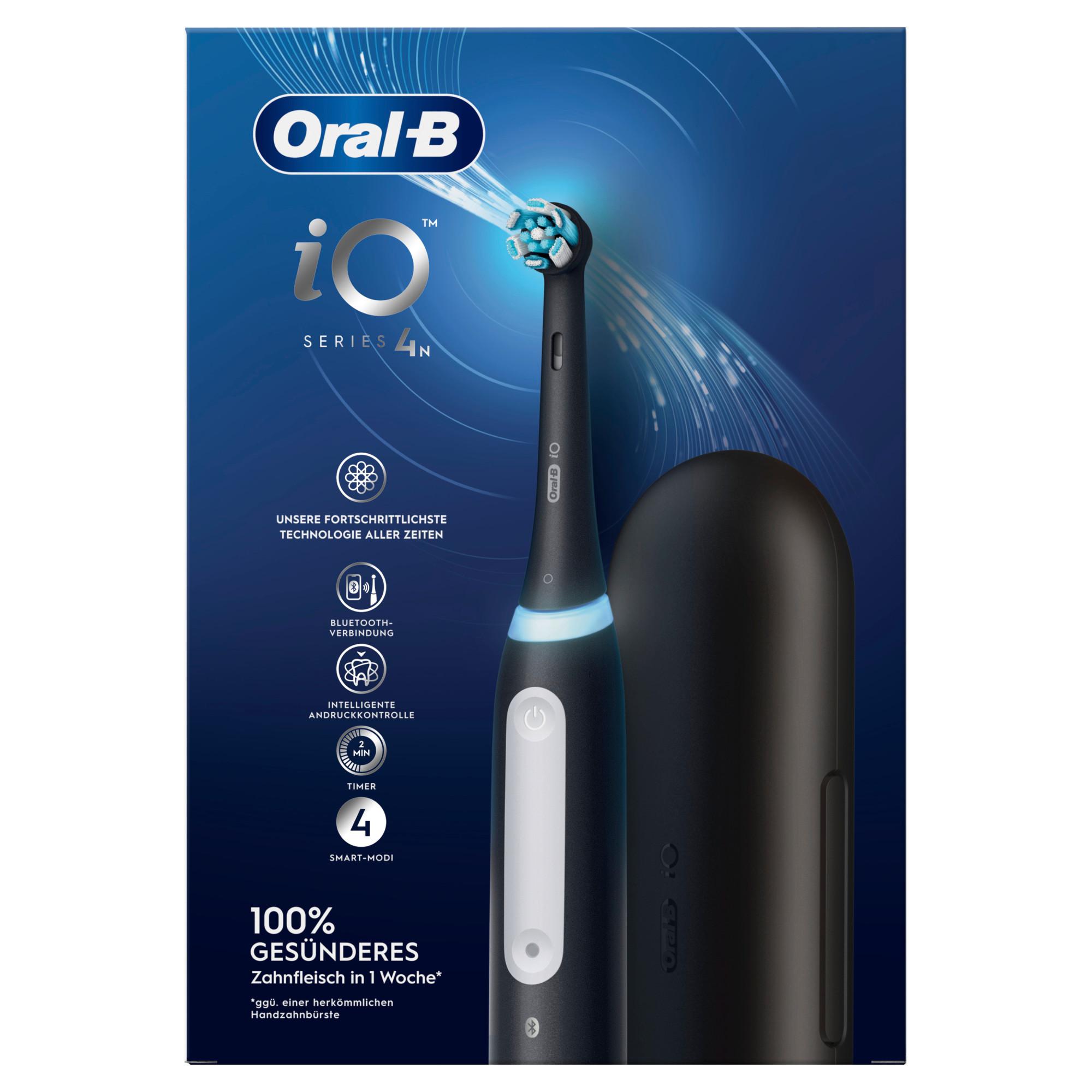 iO Series 4 mit Reiseetui Matt Black Zahnbürste