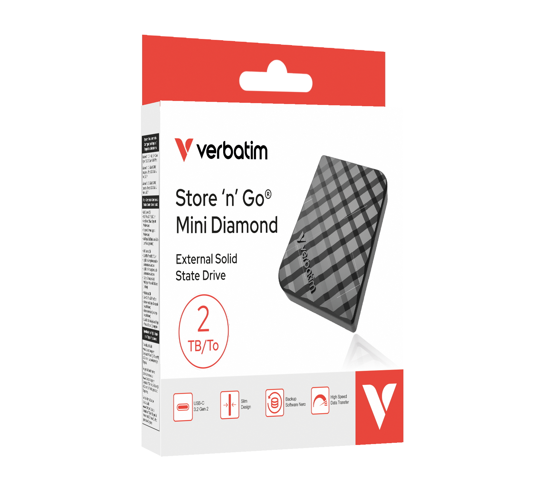 Store 'n' Go Mini Diamond SSD 2 TB, Schwarz