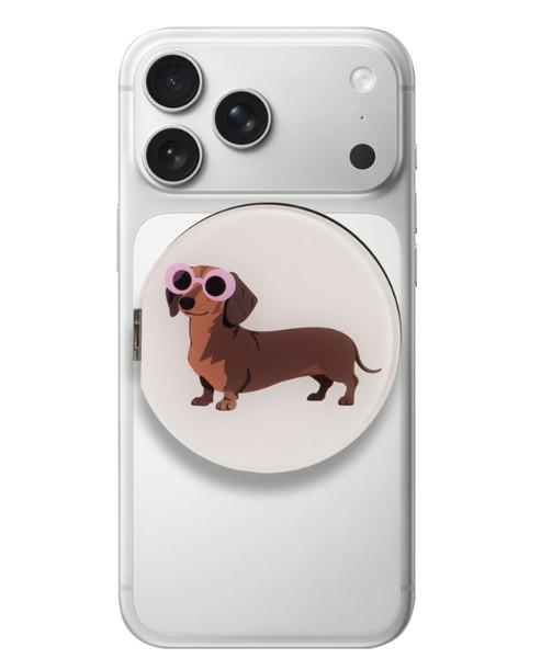 MAGMOJI Mirror Stand for MagSafe-Dachshund Big Attitude
