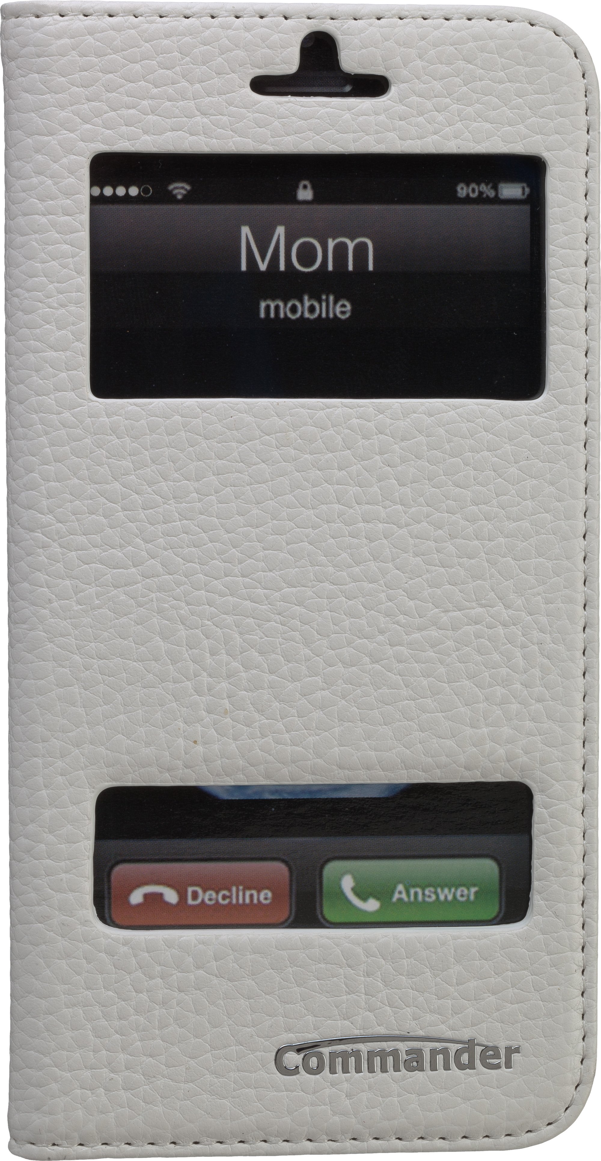 Double Window Case für Apple IPhone 6 Leder weiß Handyhülle