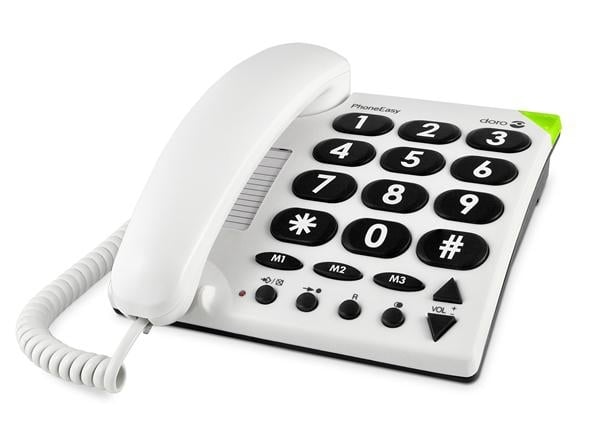 PhoneEasy 311c Weiß Schnurgebundenes Telefon
