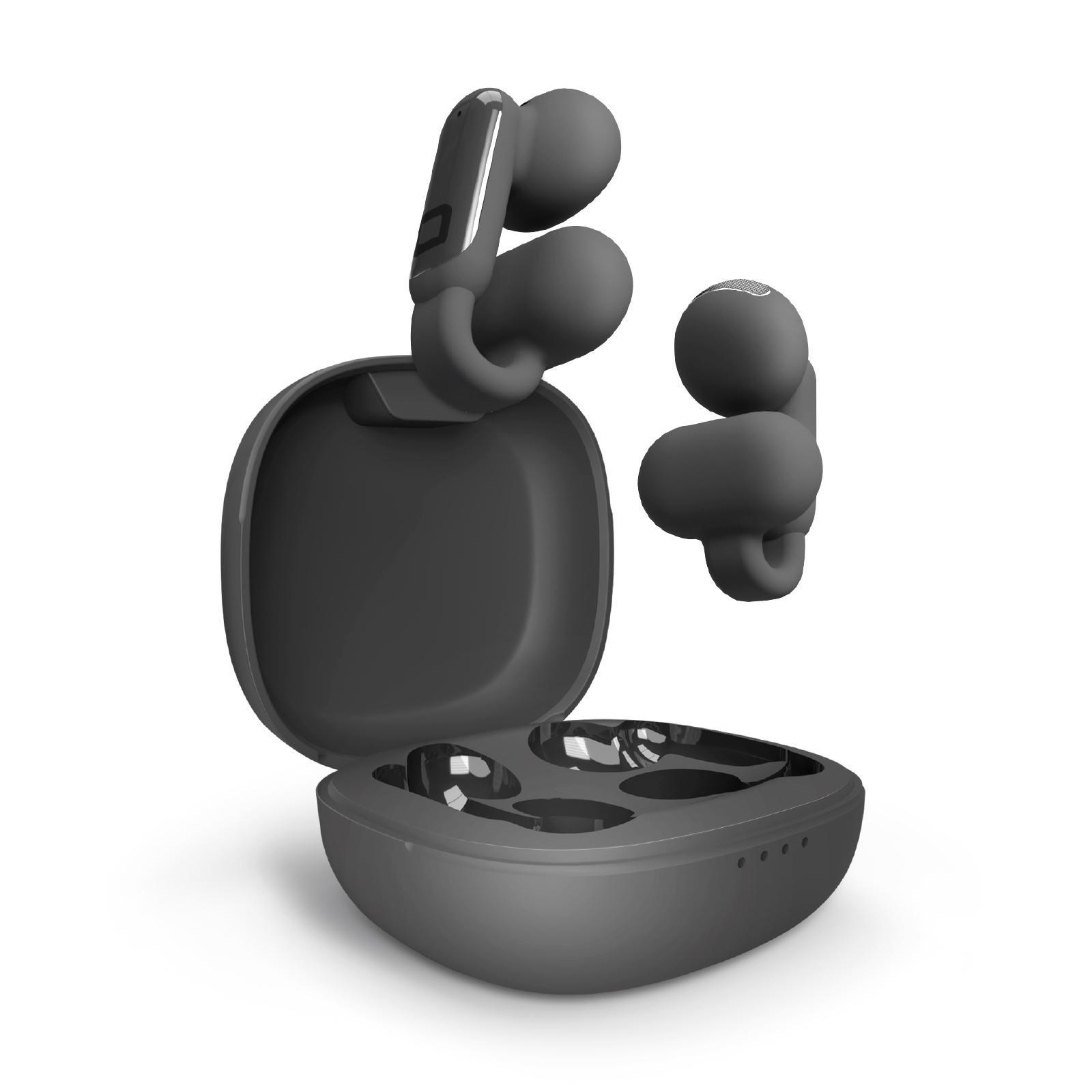 OWS- Ohrhörer mit Clip-on-Design und Touch-Bedienung, Schwarz In-Ear Kopfhörer