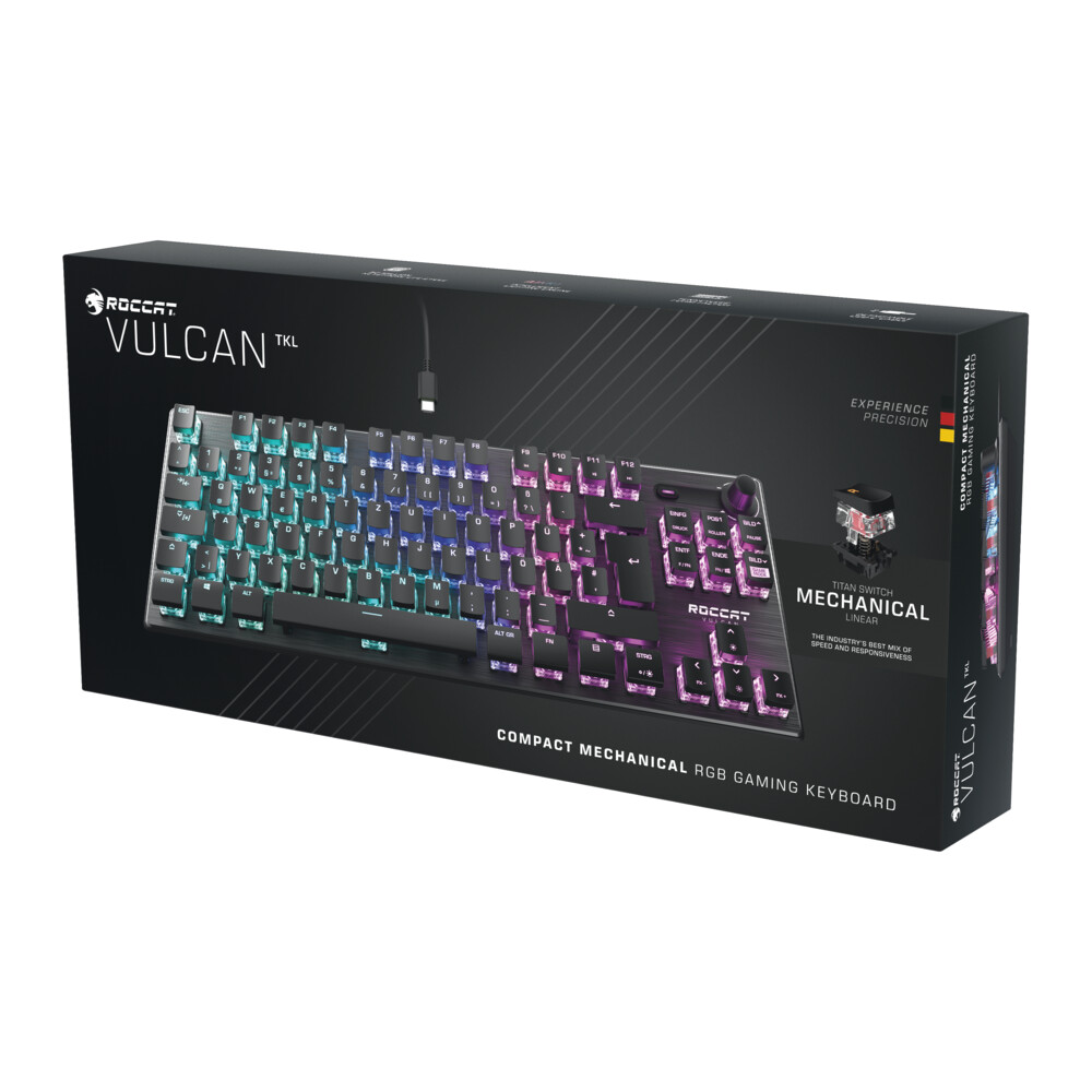 ROCCAT Vulcan TKL - Kompakte Mechanische RGB Gaming Tastatur schwarz