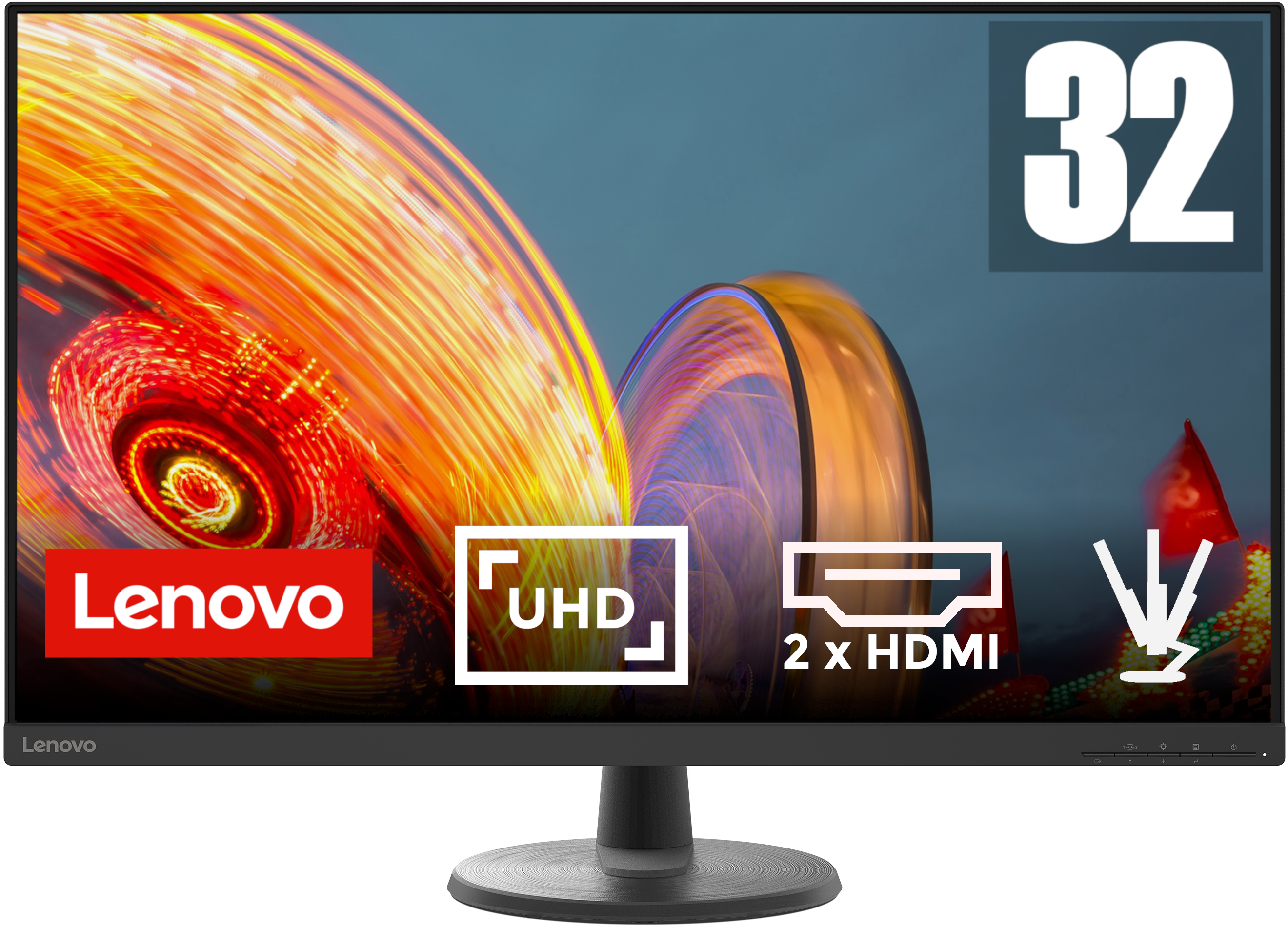 Monitor D32u-40, Schwarz, 31,5 Zoll, 4K-UHD, VA, 60 Hz, 4 ms