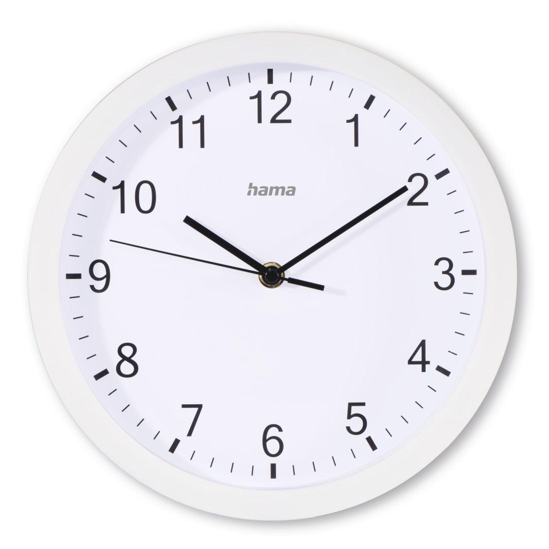 Wanduhr "Elba", Ø 25 cm, ohne Ticken, Weiß (00185864)