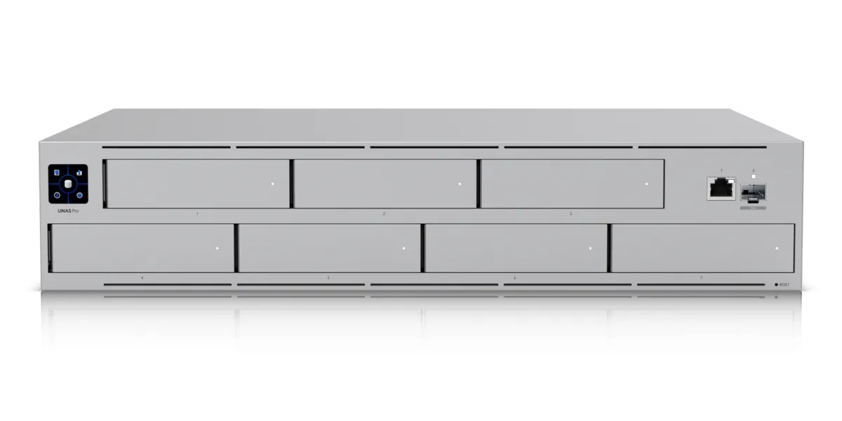 UNAS-Pro max. 7 HDD, 10G SFP+ uplink, 2HE 19"