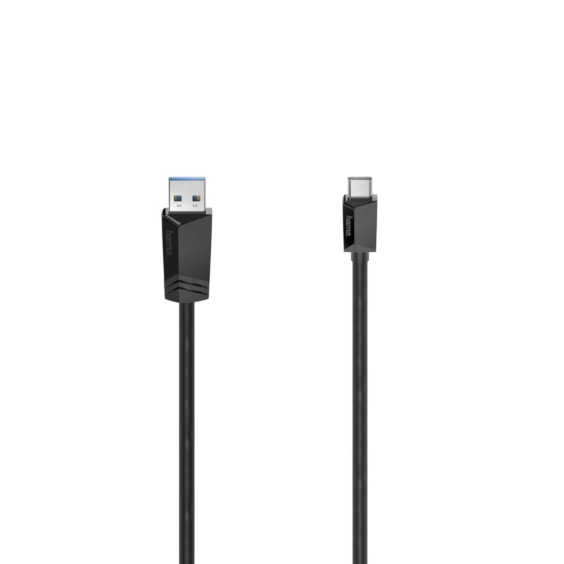 USB-C-Kabel, USB-C-Stecker - USB-A-Stecker, USB 3.2 Gen1, 5 Gbit/s, 0,25 m (00200650)