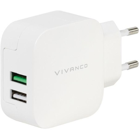 USB Dual Charger 2.4A mit Smart IC, weiß (37563)