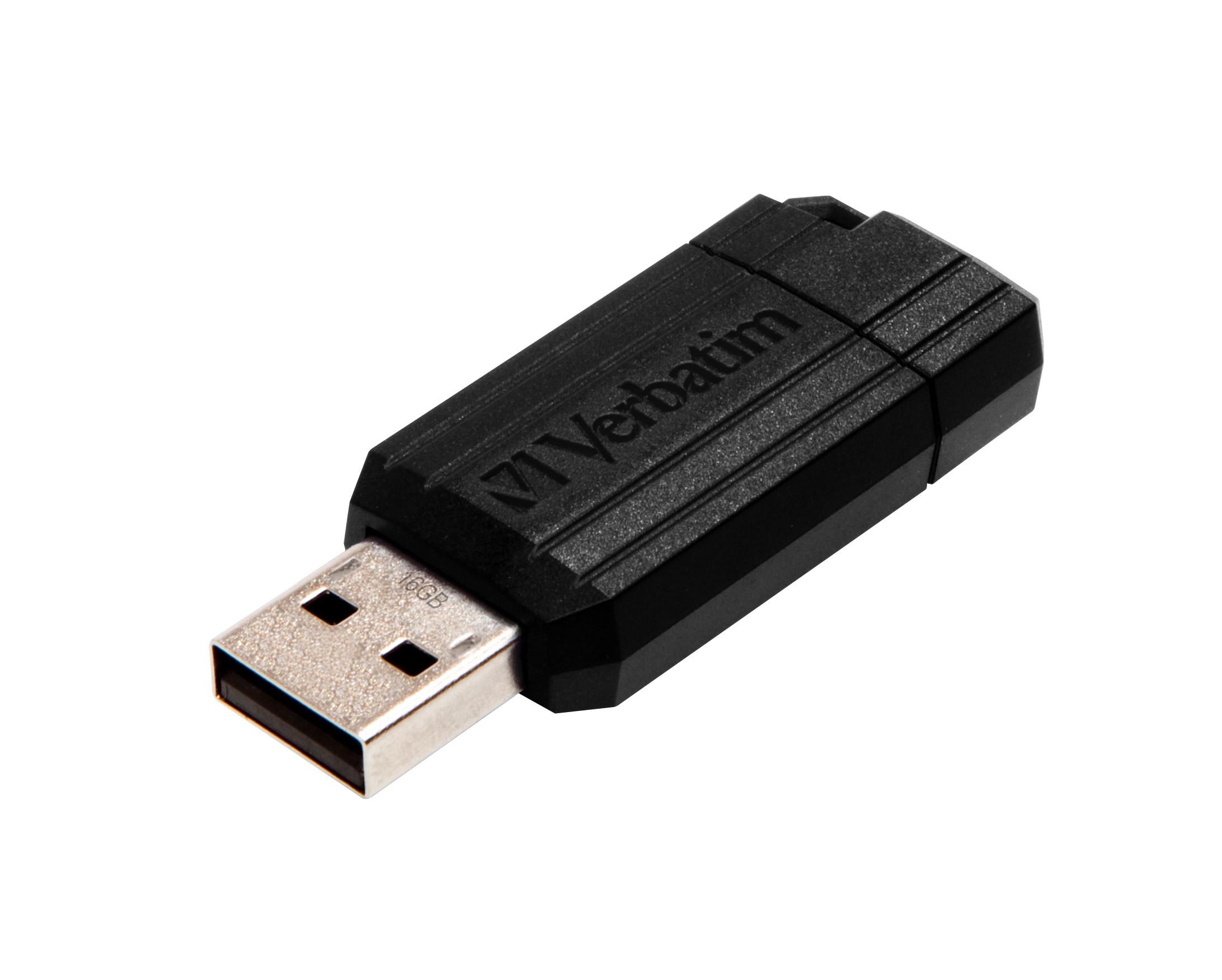 PinStripe USB 2.0 16 GB schwarz USB-Stick