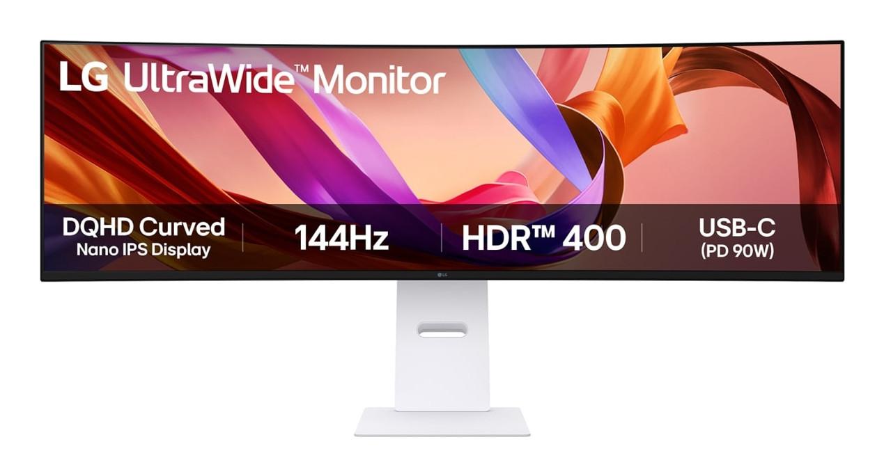 UltraWide 49U950A-W.AEU, Weiß, 49 Zoll, Curved, Dual QHD, 144 Hz, 5 ms Monitor