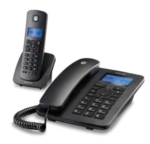 C4201 Combo, Schwarz Schnurgebundenes Telefon mit Mobilteil