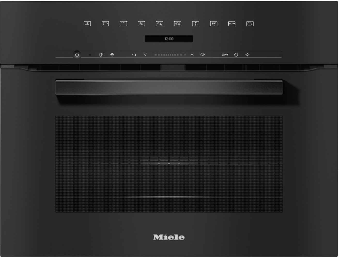H 7240 BM Kompakt-Backofen mit Mikrowelle Obsidianschwarz