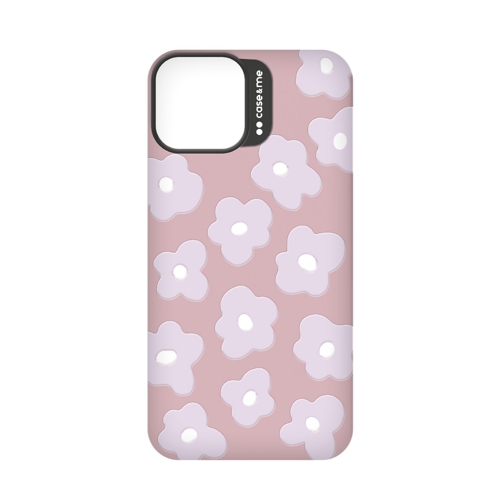 Cover Jelly für iPhone 15 mit geprägtem Muster Rosa Blumen