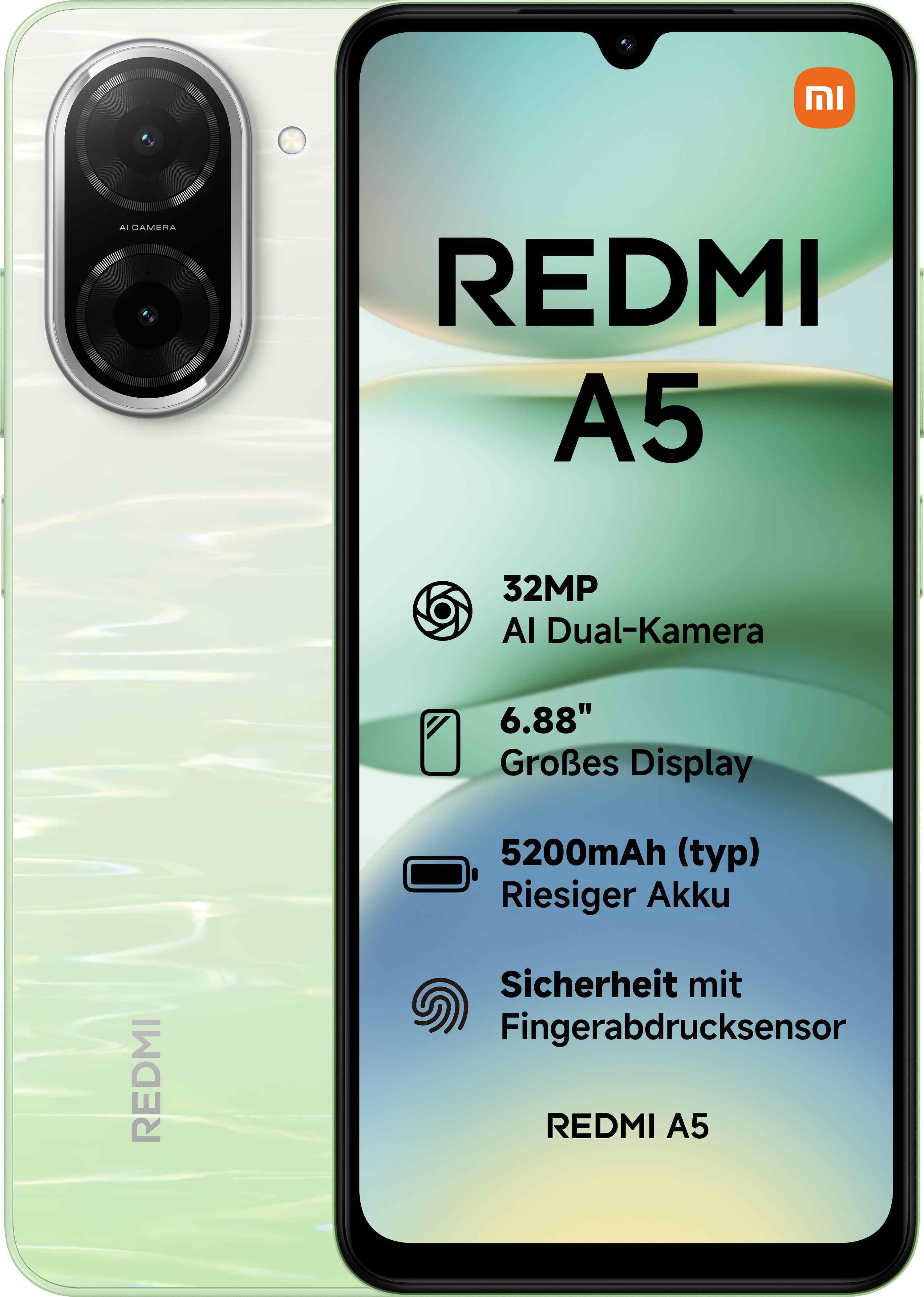 Redmi A5 3GB + 64GB Green Smartphone