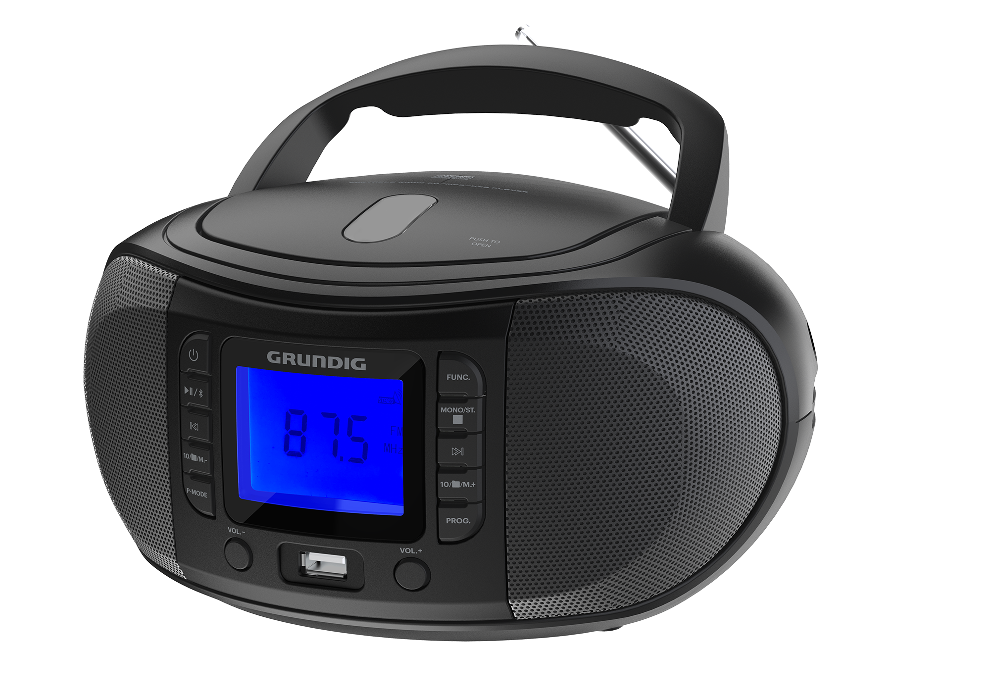 GRB 3500 Schwarz Radiorekorder mit CD-Spieler