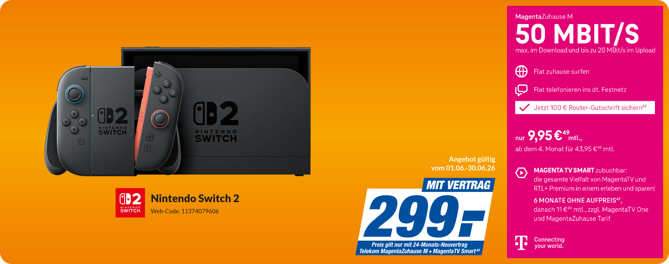 Magenta Zuhause M + Magenta TV + Nintendo Switch 2