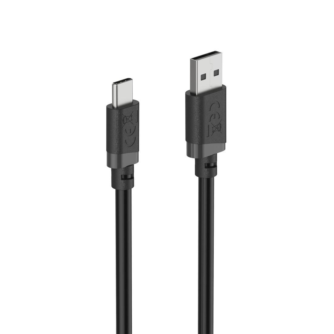 USB-A auf USB-C Kabel Ladekabel, USB-A - USB-C, 3 m, Schwarz (00201814)