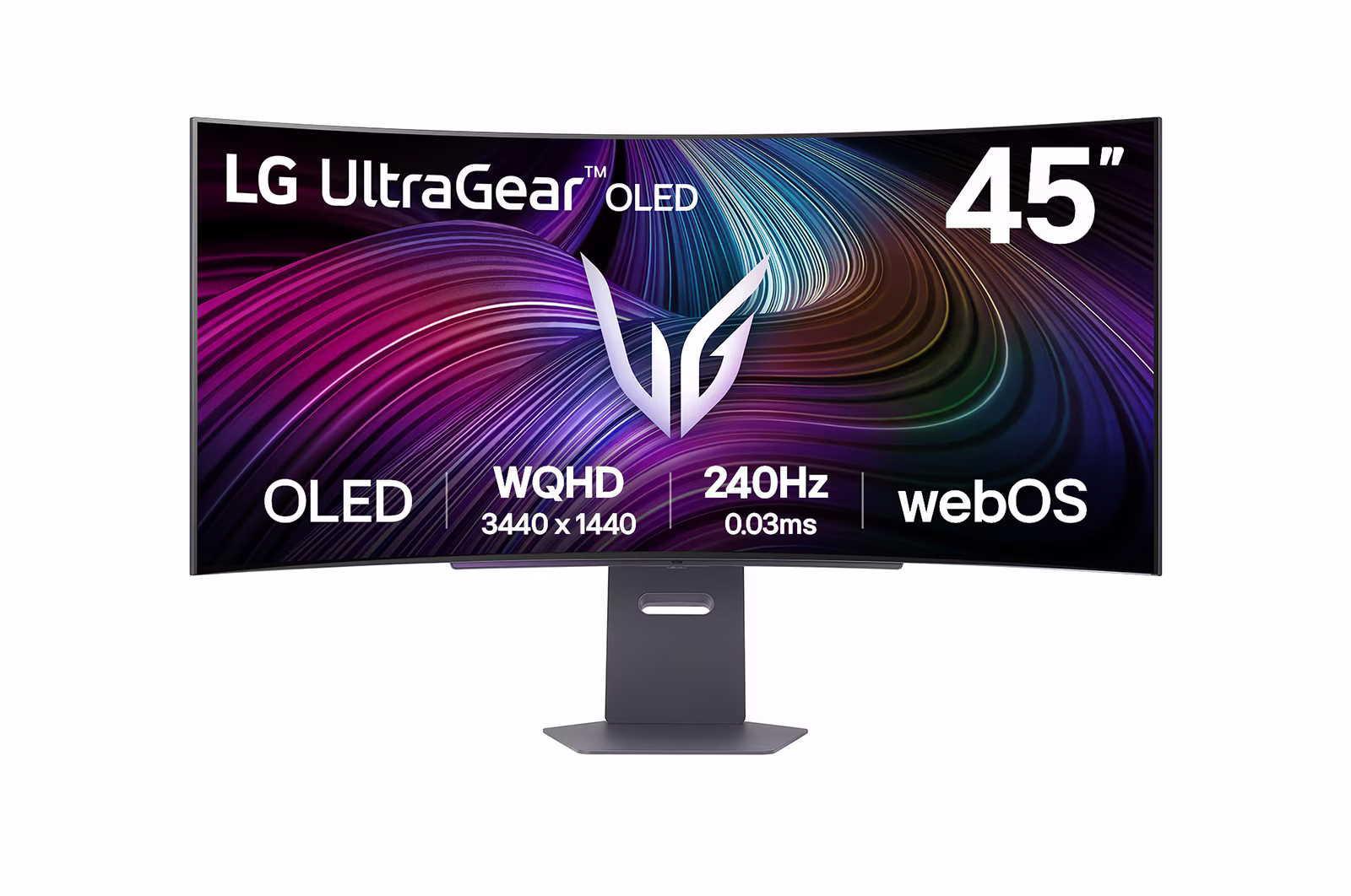 UltraGear Curved Smart-Gaming-Monitor, Weiß, 45 Zoll, WQHD, OLED, 240 Hz, 0,03 ms