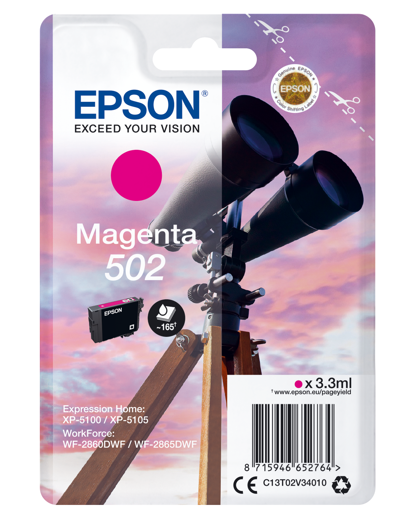 C13T02V34010 Fernglas magenta Druckerpatrone