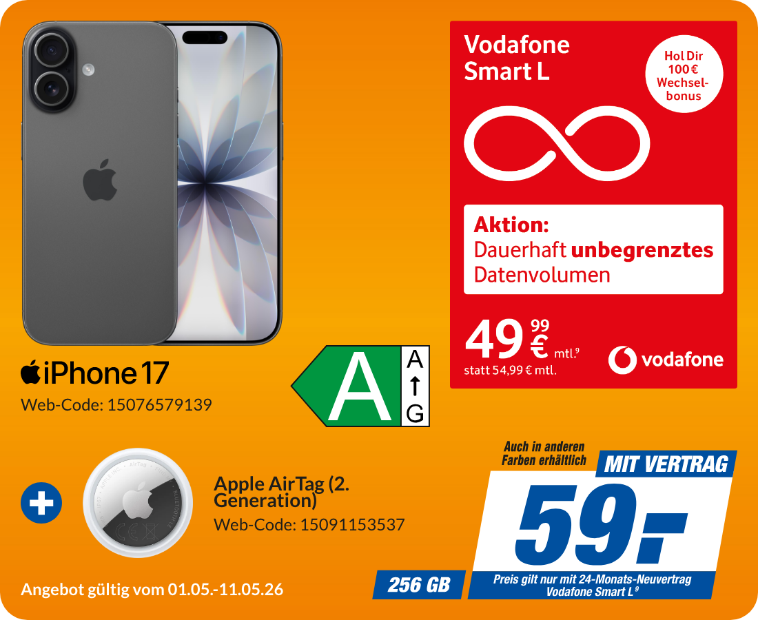 Apple iPhone 17 mit Smart L für 59€!