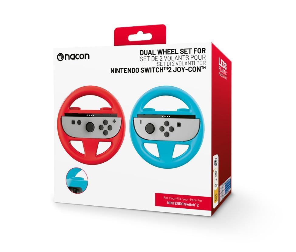 Set mit zwei Lenkrädern für Joy-Cons, der Nintendo Switch 2 Konsole