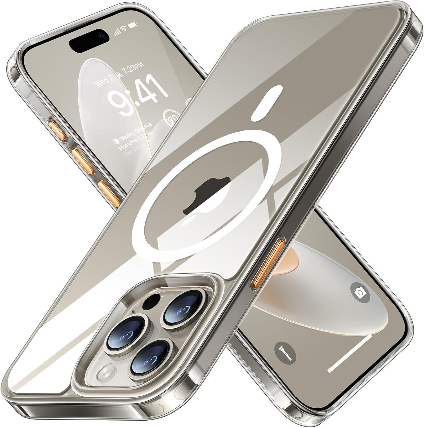 Guardian Magnetic Series für iphone 15 Pro Max Clear Handyhülle