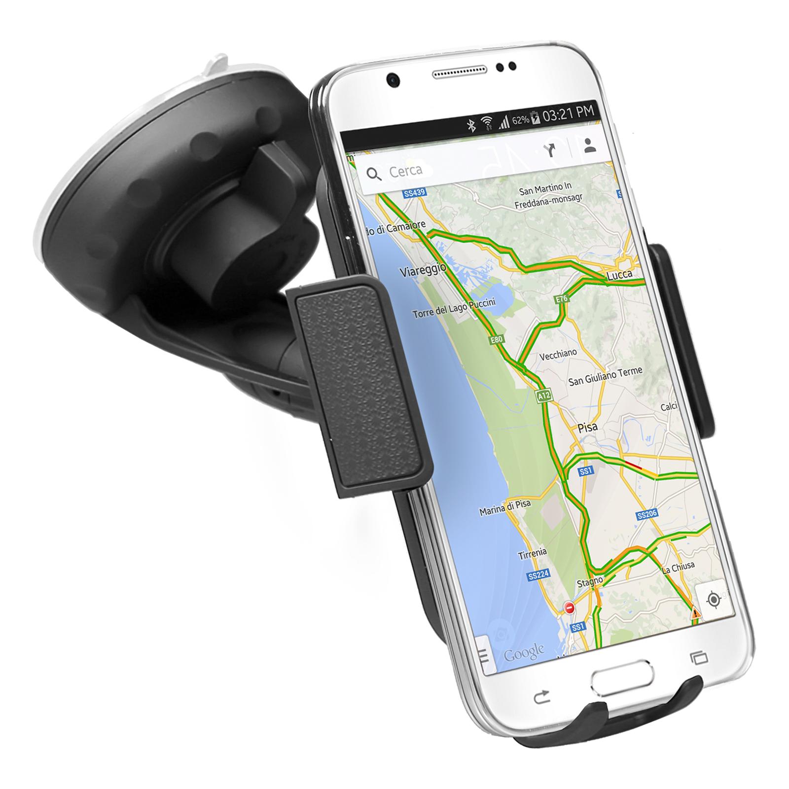 Handy-Autohalterung für Smartphones bis zu 6 Zoll, Schwarz