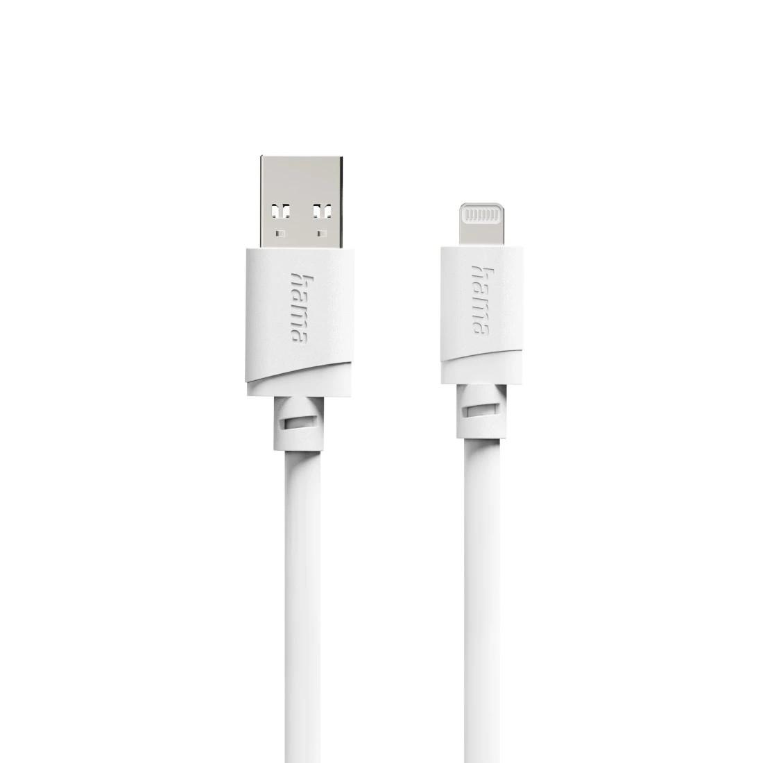 Ladekabel, USB-A - Lightning, für iPhone/iPad, MFi, 1 m, Weiß (00201800)