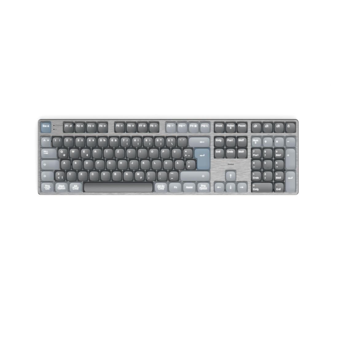Multi-Device-Tastatur "WK-800", kabellos, mechanisch, LED, Schw., QWERTZ DE (00173070)