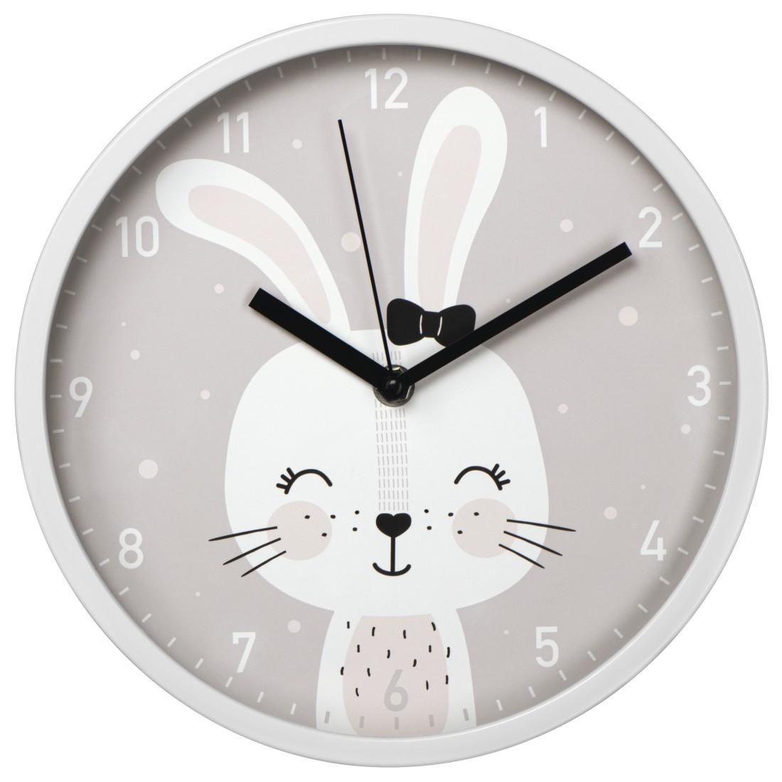 Kinder-Wanduhr "Lovely Bunny", Ø 25 cm, geräuscharm (00186428)