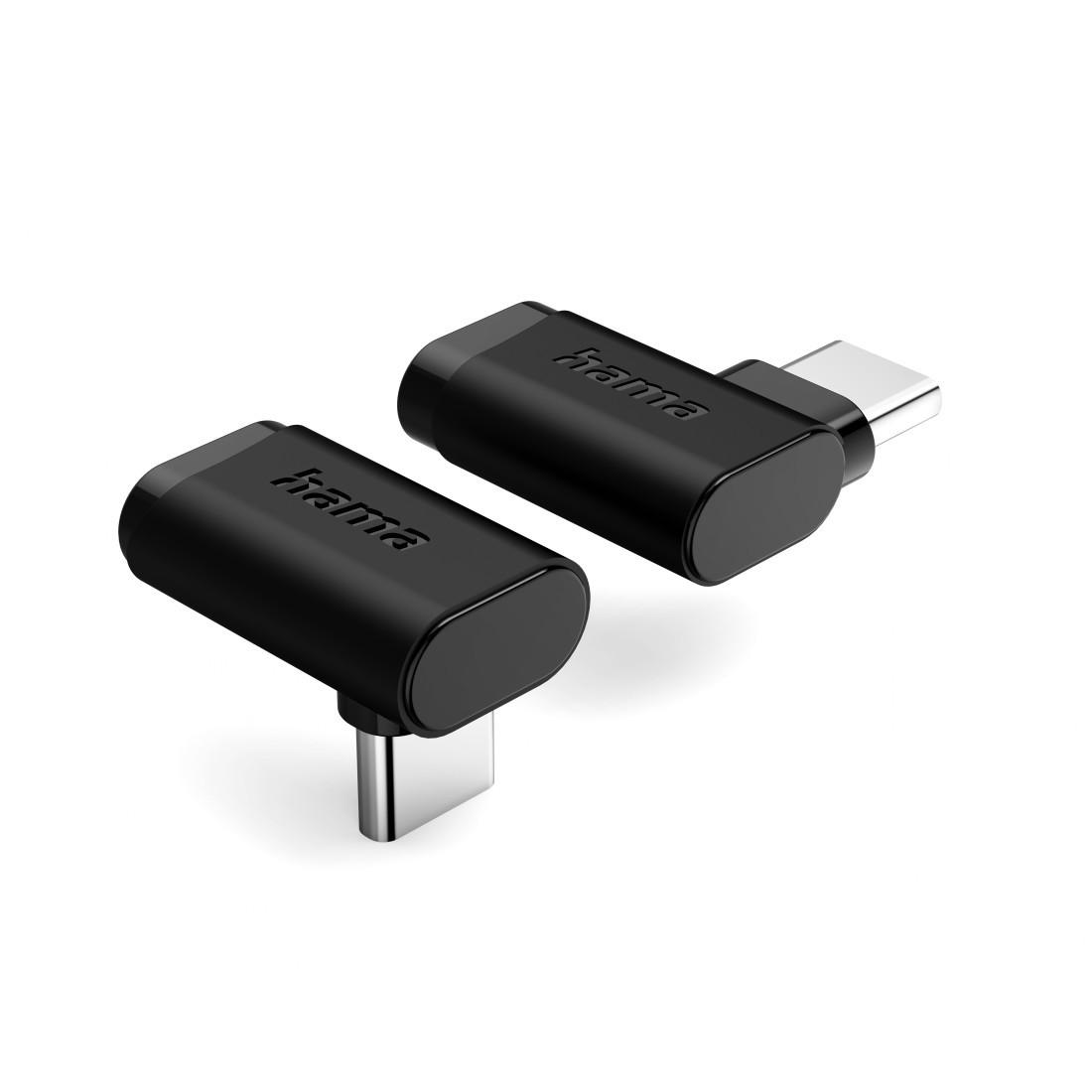 USB-C-Winkeladapter 90°, USB 3.2 Gen2, 10 Gbit/s, 5 A, 240 W, 2er Set (00200359)