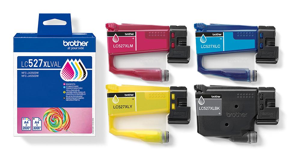 LC527XLVAL Druckerpatronen, XL Multipack mit Schwarz, Cyan, Magenta, Gelb