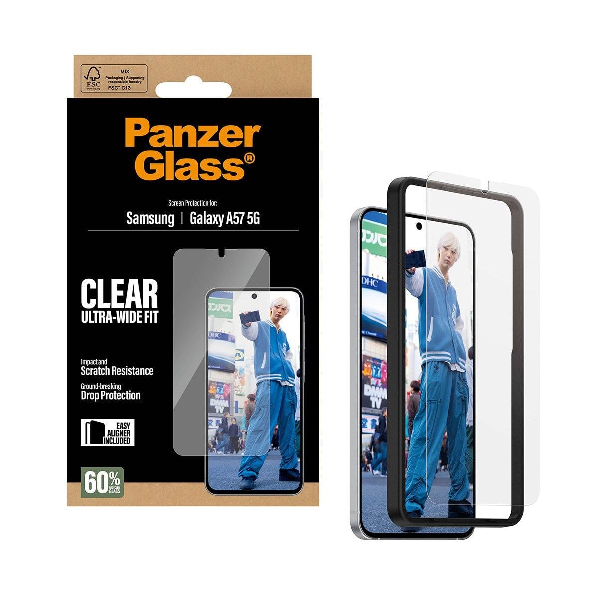 SAFE. by PanzerGlass® Displayschutz Samsung Galaxy A57 5G Ultra-Wide Fit mit EasyAligner
