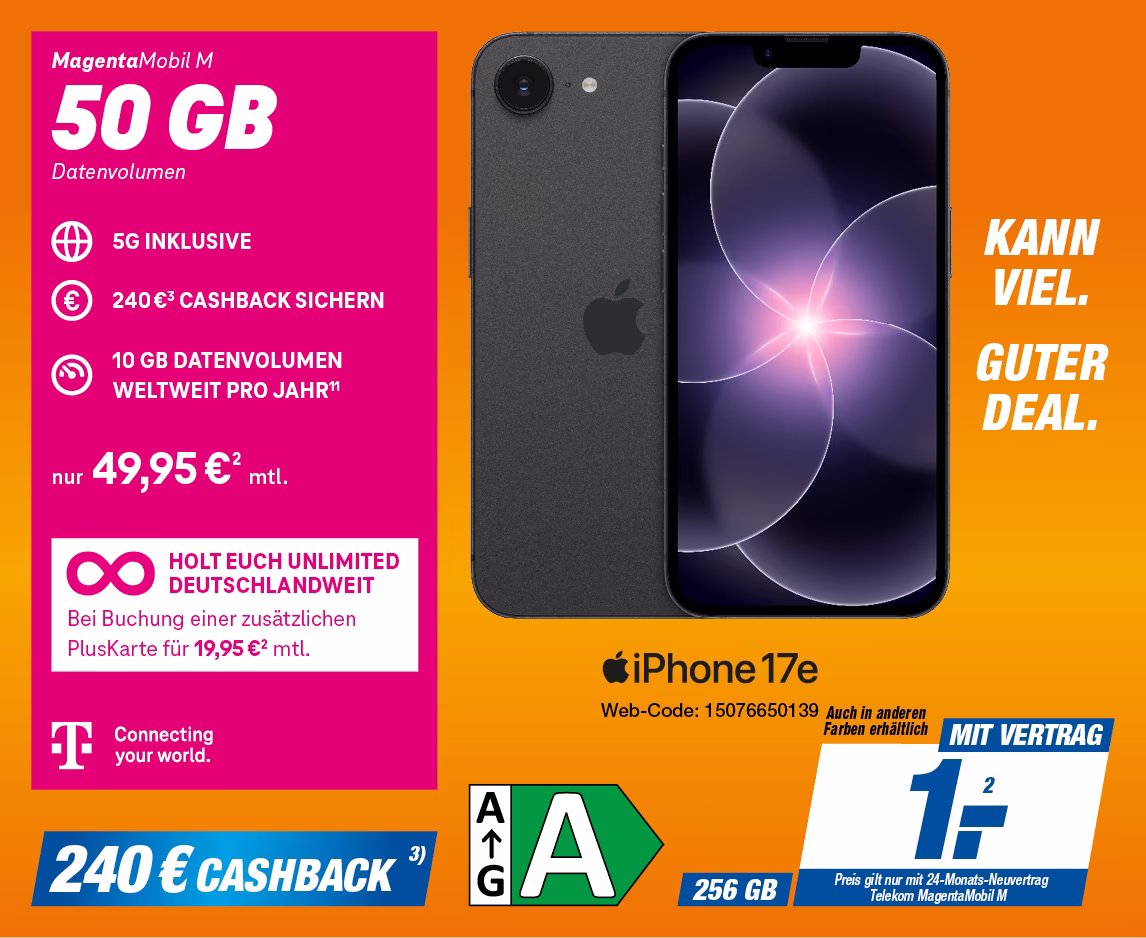 iPhone 17e mit Telekom MagentaMobil M