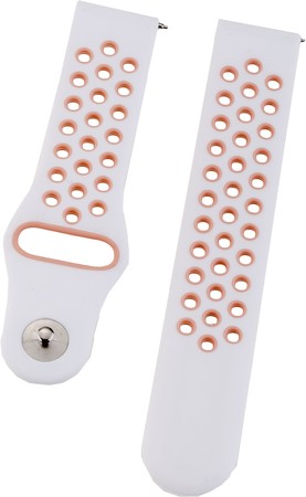 Armband 20mm Dual Silicon White/ Pink