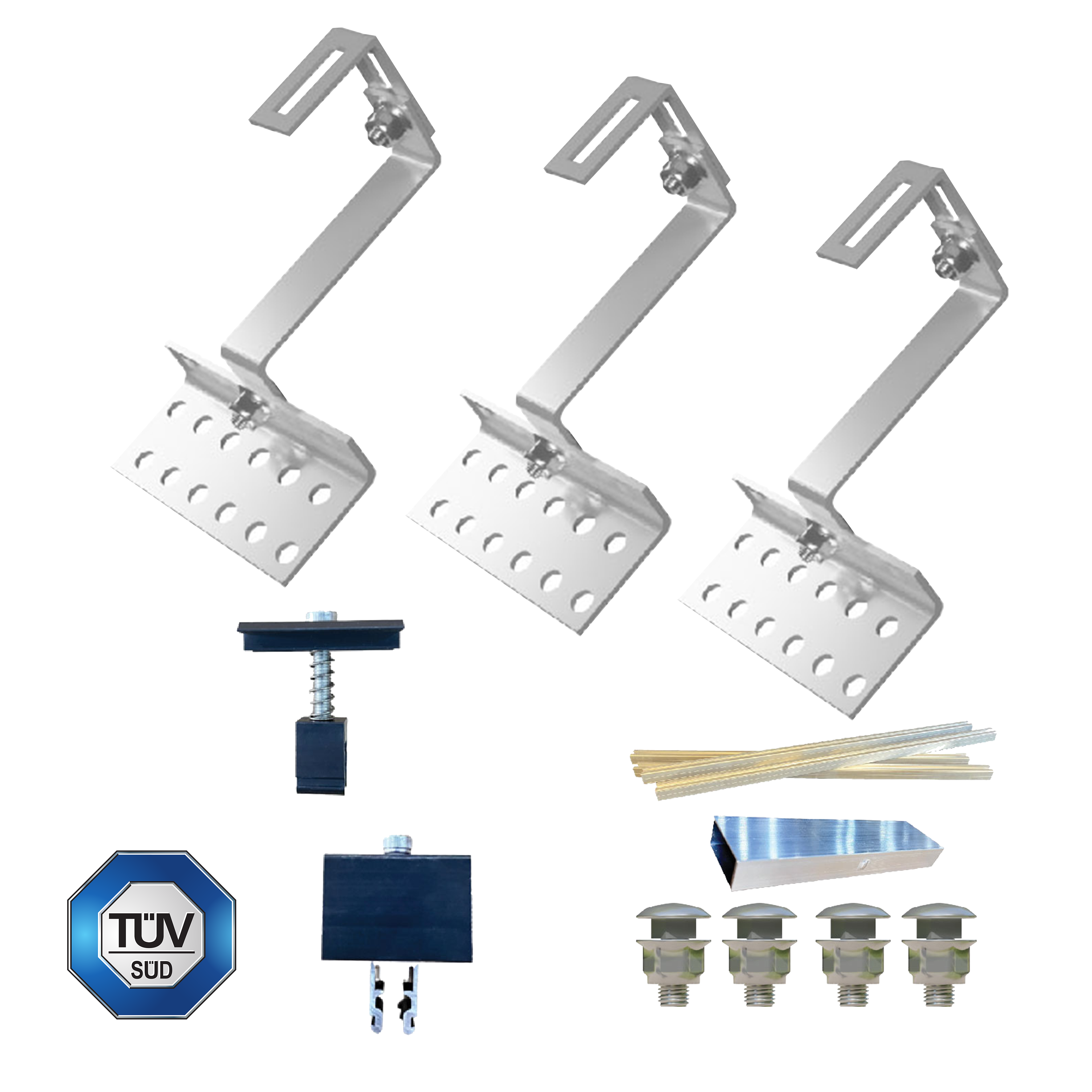 Montagepaket Ziegel Dach für 440 / 500W