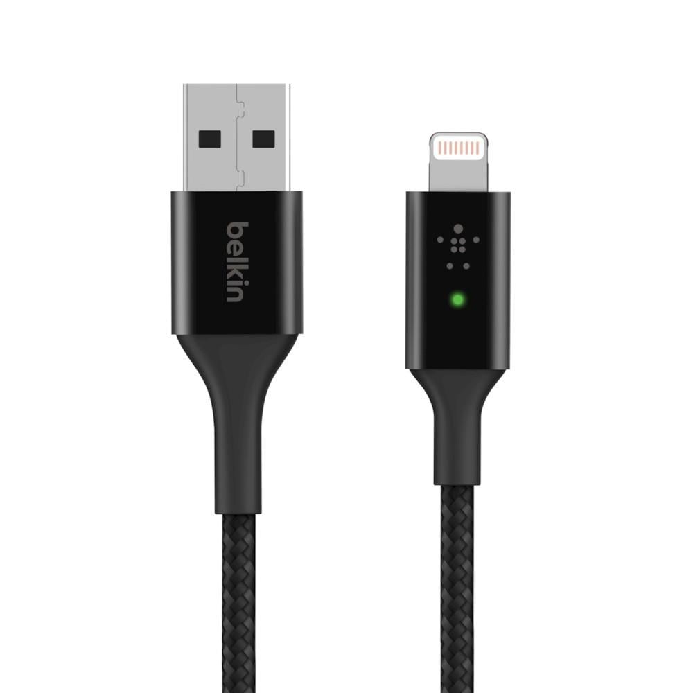 Smart USB-A-Kabel mit Lightning Connector, 1,2 m, schwarz