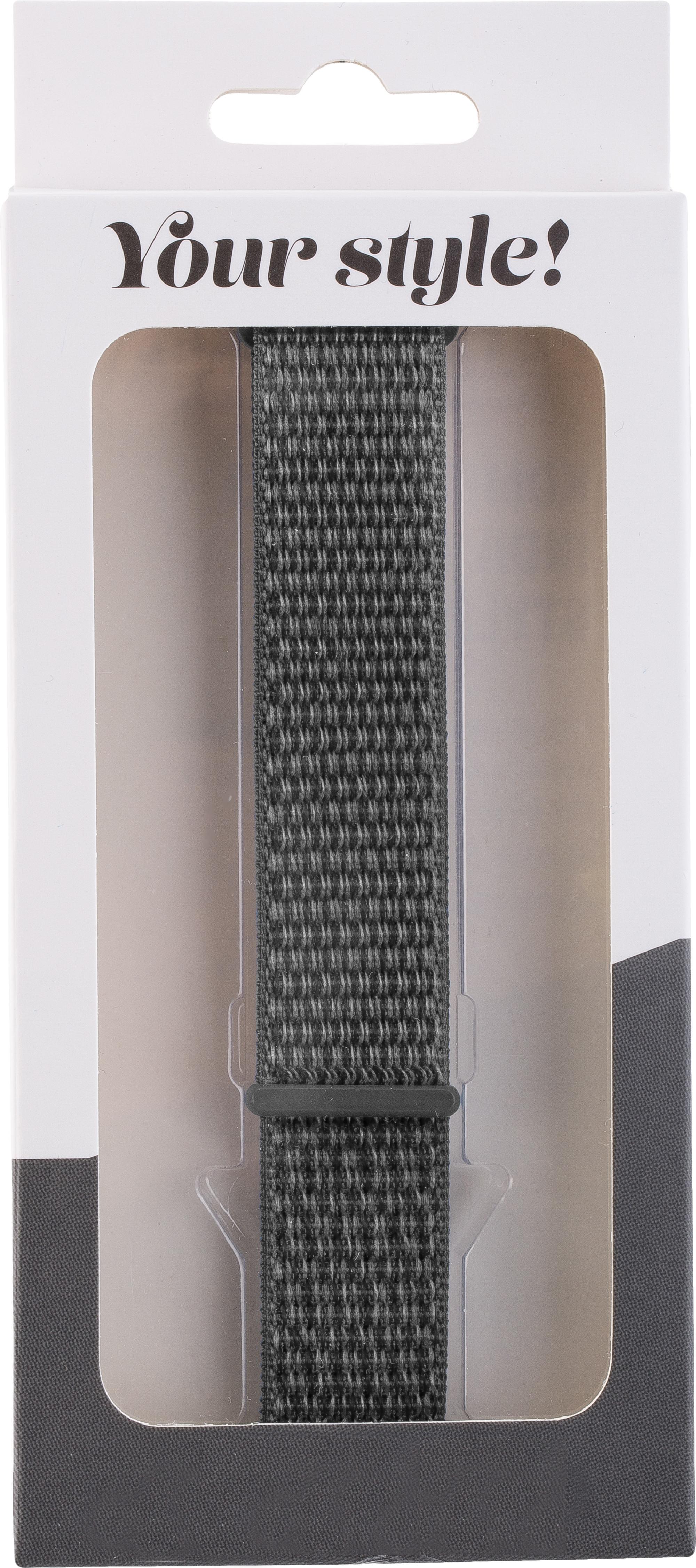 Watch Band für Apple Watch 41/40mm (Series 4 - 10)/ 38mm (Series 1 - 3) Nylon Dark Black