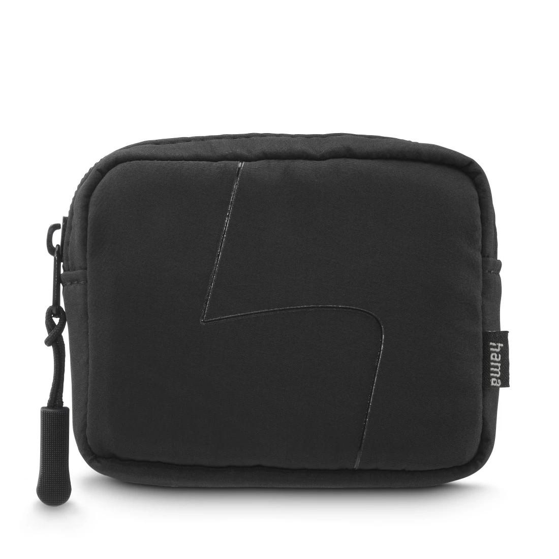 Kopfhörertasche für In-Ear und Zubehör, Karabiner, Organizer, Schwarz (00231046)
