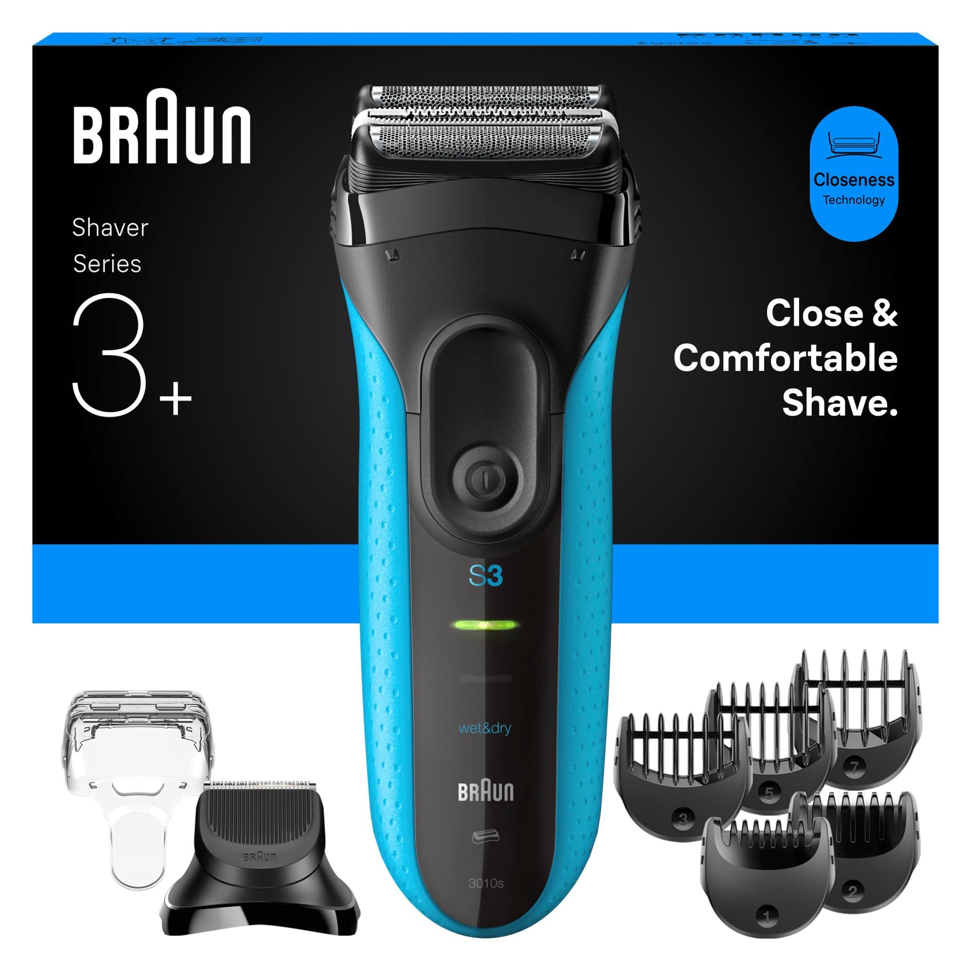 Series 3+ Barttrimmer-Aufsatz, Nass & Trocken 3010BT Herrenrasierer